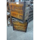 Two pine crates, Nottingham Direct Family Supply Ltd., Bulwell