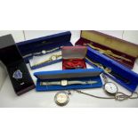 Wristwatches and pocket watches including Bulova and Phillipe Christian