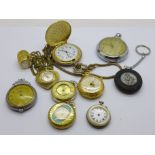 Assorted pocket watch and fob watches