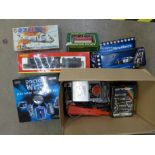 A Hornby King Henry VII model rail locomotive, boxed, other model rail, a Corgi Blues Brothers