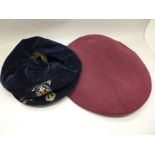 A Liverpool Boys Brigade 1933 cap and a military beret