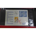 Stamps; album of carried covers, rocket mail, balloon post, railway, boat, etc., (48)