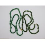 Two strings of Chinese jade beads