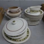 Two sets of Poole Pottery dinnerwares, Argos pattern and one other, 1960's and 1970's