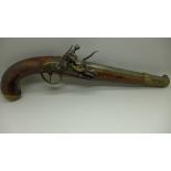 A military flintlock pistol