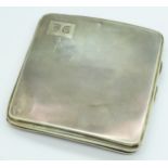 A silver cigarette case, 95.3g, a/f