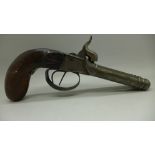 A continental twin barrelled overcoat percussion pistol