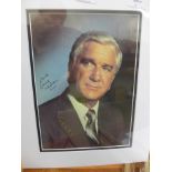 Autographs; Leslie Nielsen signed picture