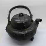 A Chinese bronze wine vessel