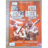 John Mayall & The Blues Breakers and Peter Green's Splinter Group 2000 tour programme with ticket,
