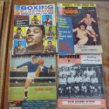 Sports magazines; football, cricket and boxing magazines from 1949 onwards, (30)