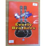 The Everly Brothers signed UK Tour '95 brochure with two tickets, also with a 45rpm record sleeve