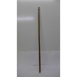 A silver topped walking cane or swagger stick, London 1924, 86cm, top dented