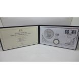 A 2019 50 Years of the 50p silver proof Piedfort double thickness coin cover, with Certificate of