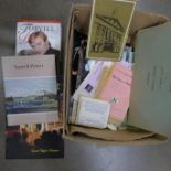 A collection of ephemera including theatre programmes, Torvill and Dean, miniature MGM and Arthur