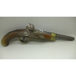 A c1800 military flintlock pistol, a/f