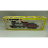 A Bachmann American 4-4-0 steam locomotive, Central Pacific, Jupiter, boxed