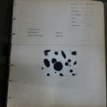 A large 1960's album of fabric designs/samples