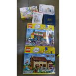 Two Lego The Simpsons sets, 71006 and 71016, plus a box of games, The Simpsons The Game of Life,