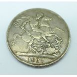 An 1821 George IV silver crown