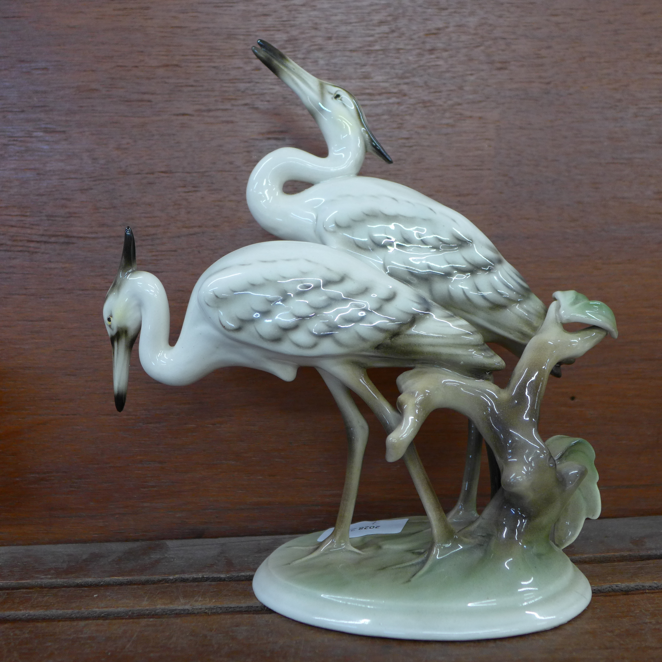 An Austrian Keramos figure of two herons, 23cm - Image 3 of 6