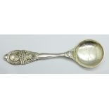 A Roald Amundsen .830 silver commemorative spoon, To Commemorate The North Pole Expedition, 1925