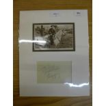 Autographs; Western, William Boyd & Topper, signed display, 'Hoppy'