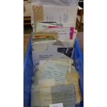 Paper ephemera from the 19th and 20th Century, photographs, letters, booklets, etc.