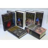 A collection of seven hardback first editions, first print of J.K. Rowling Harry Potter books, all