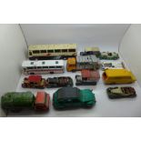 Assorted die-cast model cars, including Corgi and Dinky