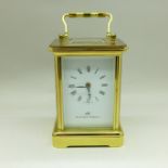 A Matthew Norman carriage clock, boxed, the rear panel bears presentation plaque