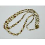 A Murano double strand necklace