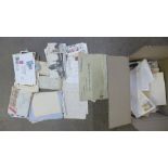 Postal history; France, box with large accumulation of mainly French postal history from pre-stamp
