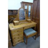 A pine dressing table