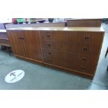 A Danish Mobelfabrik Harsens teak cabinet and matching chest of drawers