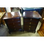 A pair of Stag Minstrel bedside chests
