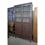 A large Victorian pine four door meat safe, 203cms h, 104cms w, 54cms d