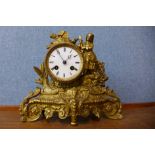 A 19th Century French gilt metal clock