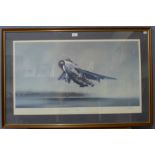 A signed Tim Nolan print, Lightning F6, framed