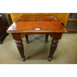 A George IV mahogany square occasional table
