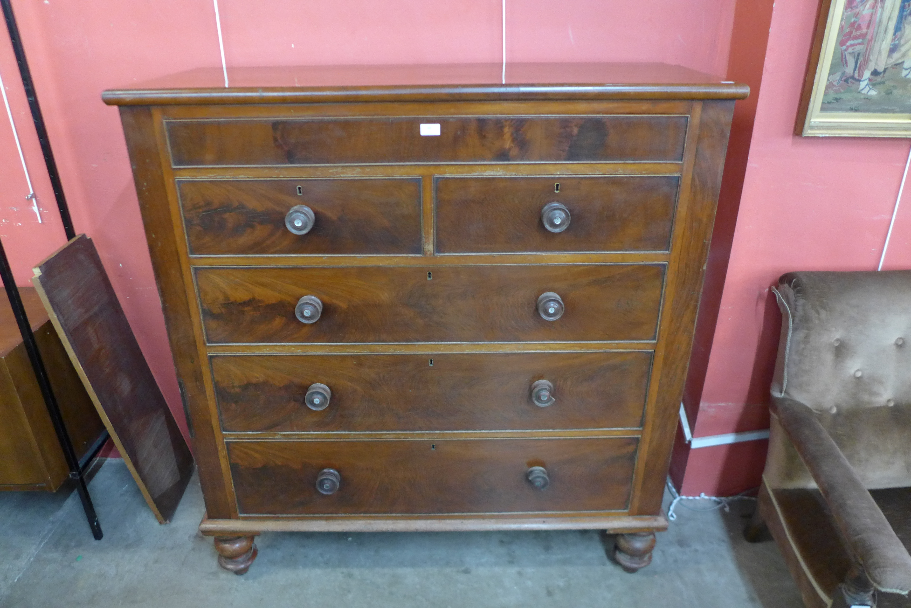 A Victorian Scottish mahogany chest of drawers