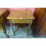 A Victorian mahogany single drawer side table