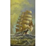 R. Longanesi, marine landscape, oil on canvas, 60 x 32cms, framed and Pamin S. Didszus, marine