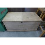 A Victorian pine blanket box