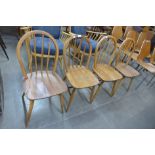 Four Ercol Blonde chairs