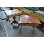 Two drop-leaf occasional tables