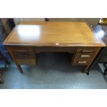 A mahogany pedestal desk