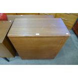 A teak blanket box