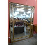 A large French style gilt framed mirror, 194 x 136cms (M24W202) #