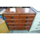 A Victorian pine chest of drawers